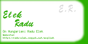 elek radu business card
